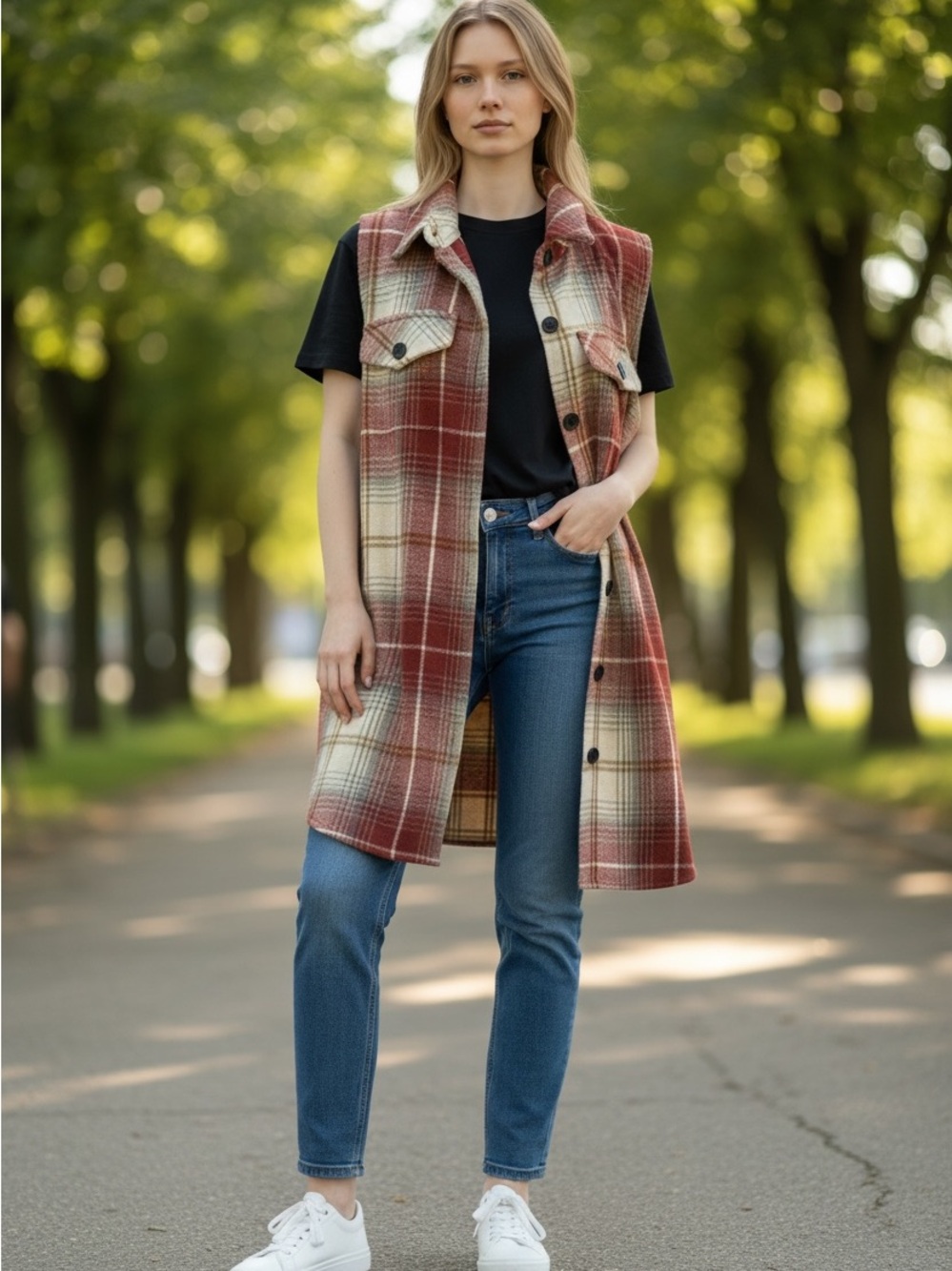 Button up plaid
